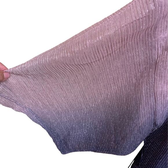 Anthropologie Serena Shimmer Purple Ombre Metallic Blouse Top Size Small - Picture 7 of 11